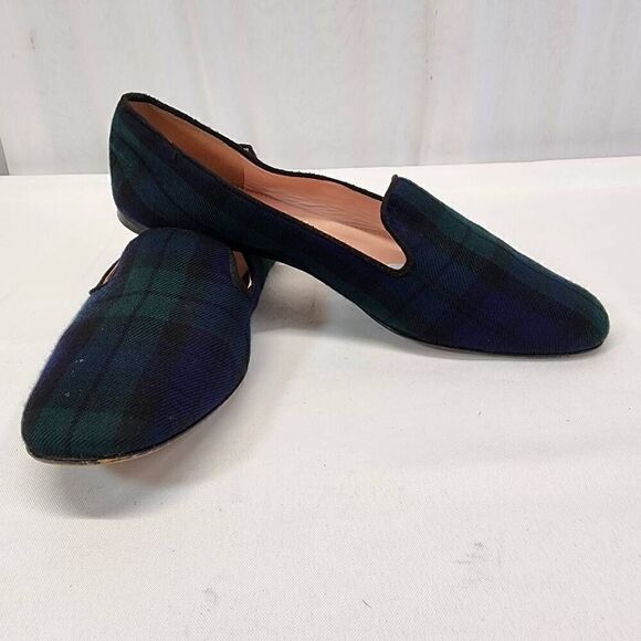 J Crew Women’s Tartan Plaid Smoking Loafers Flats Size 8.5 AA - Picture 3 of 11